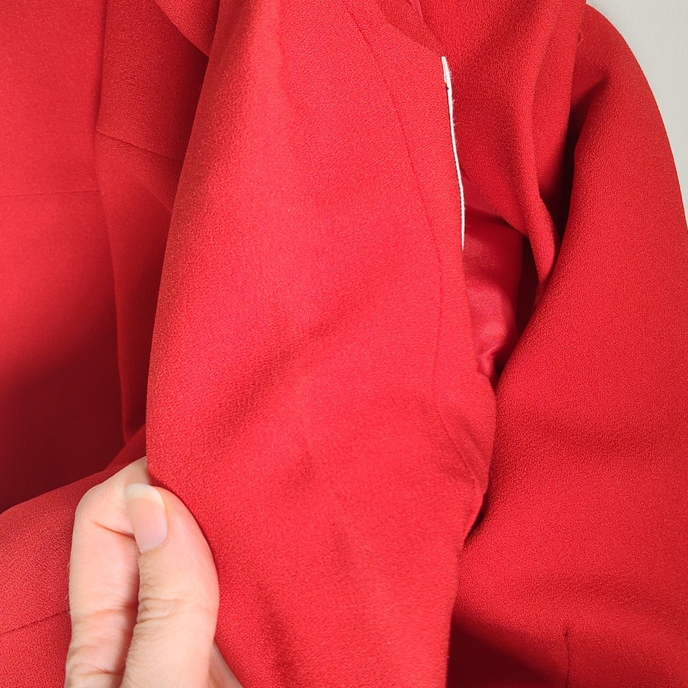 Vintage Rena Rowan for Saville bright red double breasted blazer jacket 4 - Picture 10 of 13